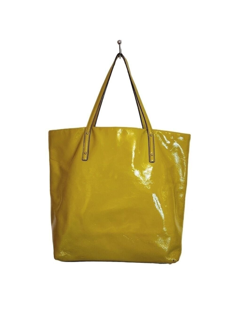Kate Spade Yellow Patent Leather Large Shopper Tote Bag - Picture 4 of 12